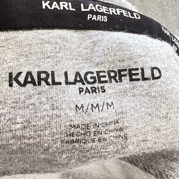 Karl Lagerfeld Hoodie With Gold Glitter Cat Size Medium - Picture 7 of 8